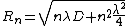 R_n=\sqrt{n\lambda D + n^2 \frac{\lambda^2}{4}}